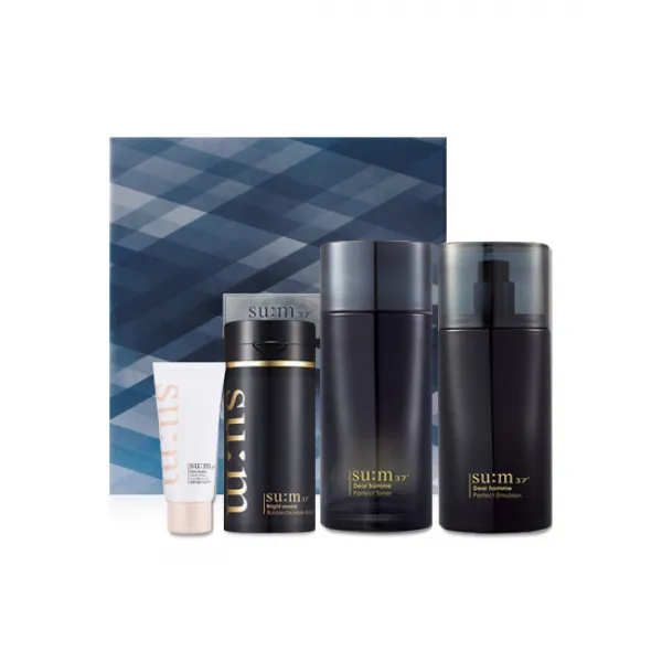 숨37도 디어옴므 기획세트, 토너 130ml + 에멀젼 110ml + 마스크블랙 50ml + 선블럭 30ml, 1세트