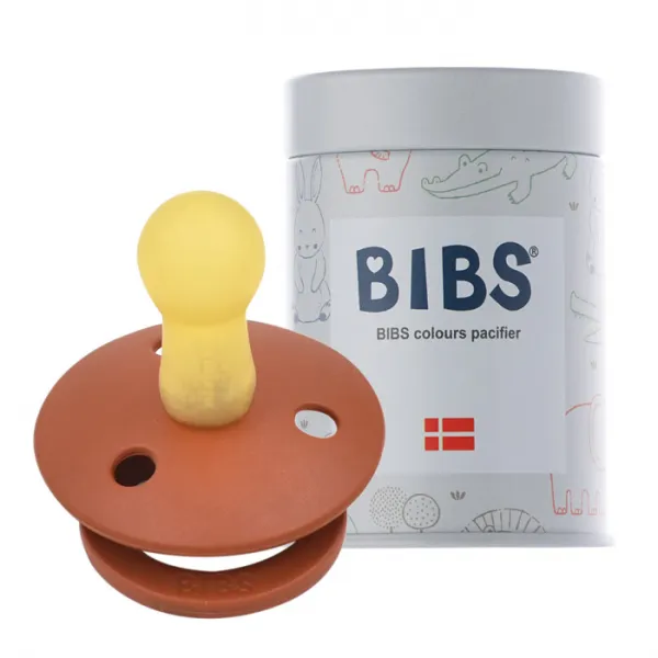 Bibs 데니쉬 공갈 젖꼭지 + 하드케이스 1단계 0~6개월 러스트