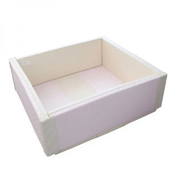 맘마키즈폴더 퀼팅 범퍼침대 핑크 + 크림