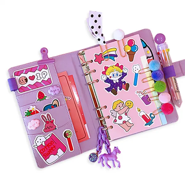 O On 캐릭터 만년 다이어리 + 속지 세트 퍼플