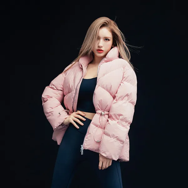 배럴 여성용 핏 실루엣 패딩 자켓