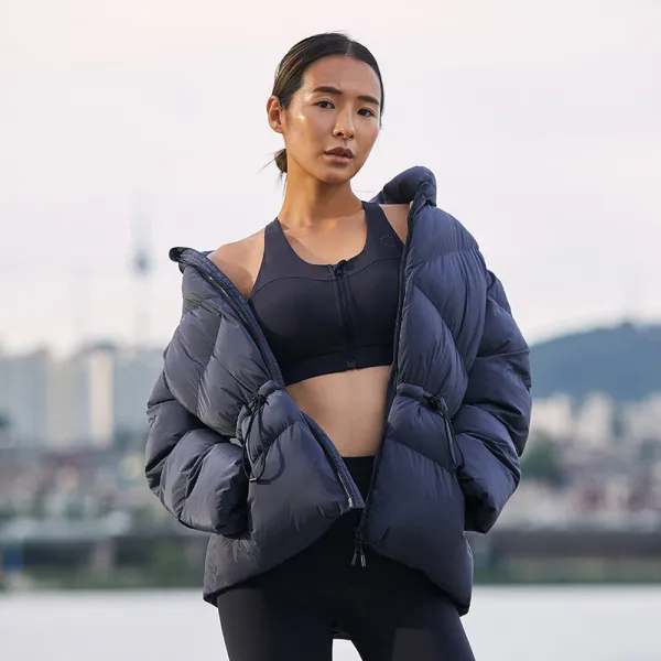 배럴 여성용 핏 실루엣 패딩 자켓