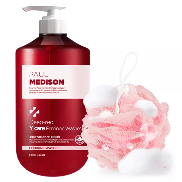폴메디슨 딥레드 Y존 여성청결제 + 소프트거품망 510ml 1개