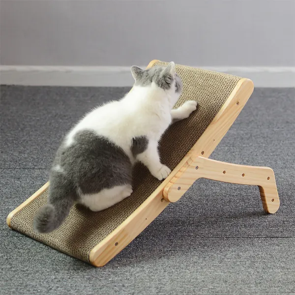 일상교감 고양이 원목 침대형 평판형 스크래쳐 혼합색상 1개