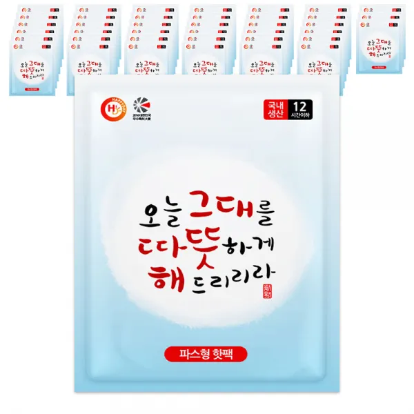 해피데이 따뜻해 파스형 핫팩 50g, 40개