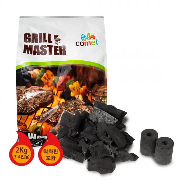 코멧 천연숯 BBQ용 2kg, 1팩