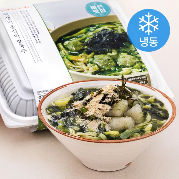 바른식 옹심이 매생이 칼국수 (냉동), 614g, 1개