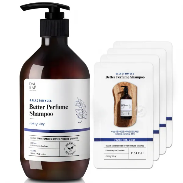 달리프 갈락토미세스 베러 퍼퓸 샴푸 레이니데이 500ml + 샴푸파우치 레이니데이 4p 1세트