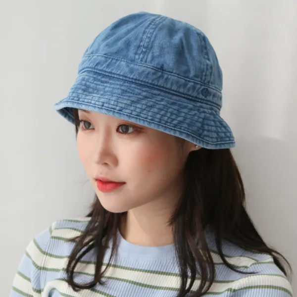 바비수 도우트 워싱데님 버킷햇