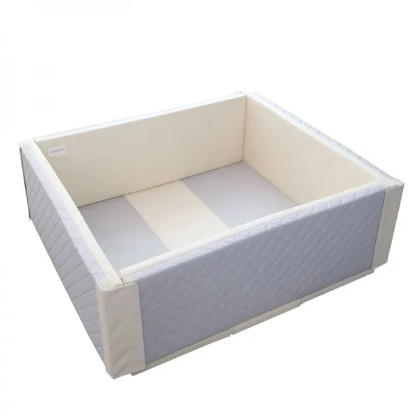 맘마키즈폴더 퀼팅 범퍼침대 그레이 + 크림