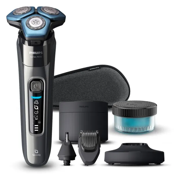 필립스 전기면도기 SkinIQ 7000, S7788/61, 다크크롬