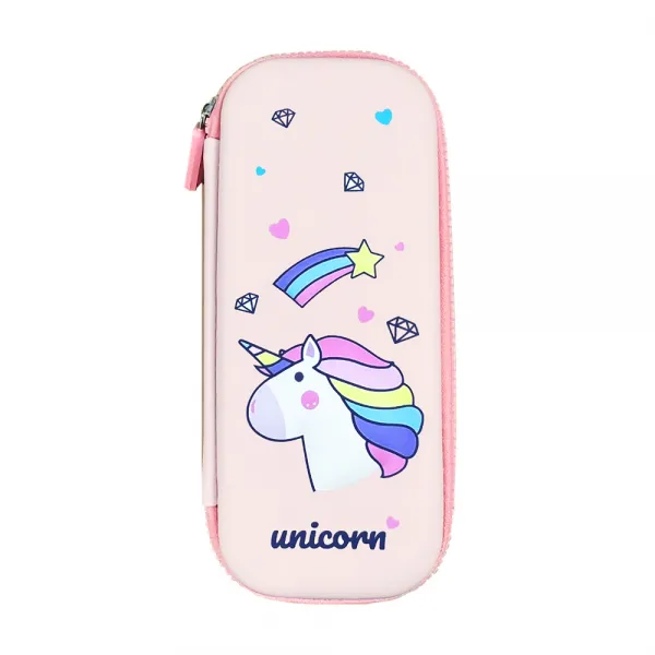 투코비 EVA 3D 입체 파우치형 필통, 핑크유니콘, 1개