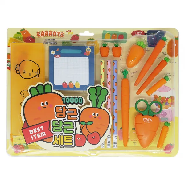 핑크풋 10000당근당근세트 학용품세트 오렌지 1세트