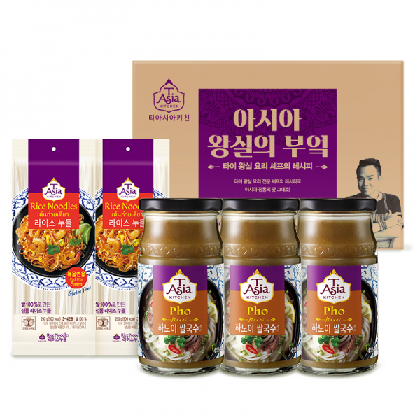티아시아 쌀국수 소스 350g x 3p + 라이스 누들 5mm 250g x 2p 세트, 1세트