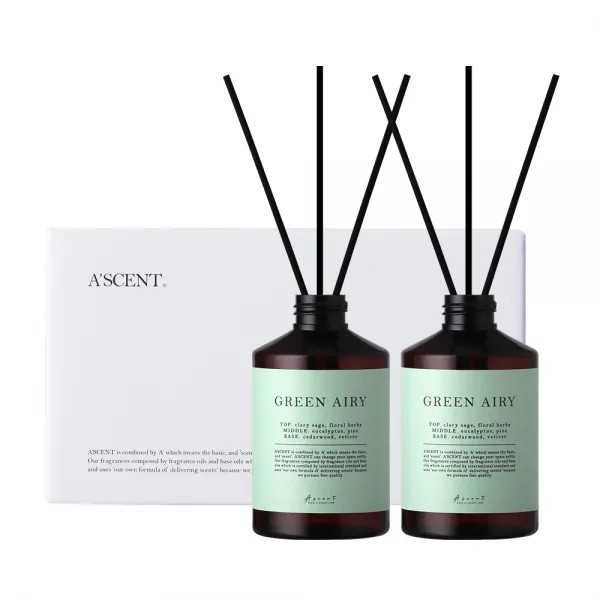 에이센트 네이처 디퓨저 실속형 200ml x 2p 세트, 그린에어리, 2개