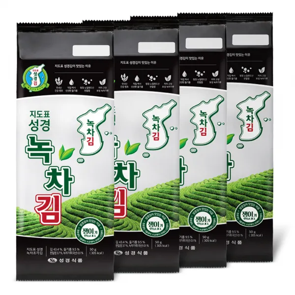 성경식품 녹차 조각김 50g 4개
