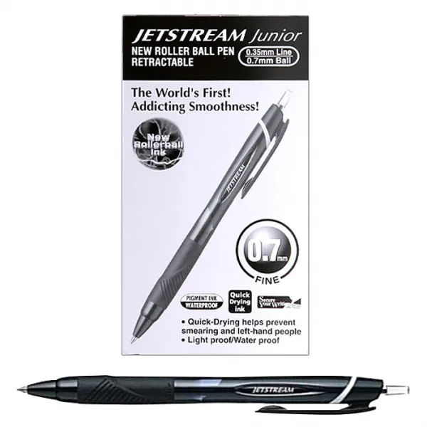 미쓰비시 제트스트림 유성볼펜 0.7mm, 블랙, 10개
