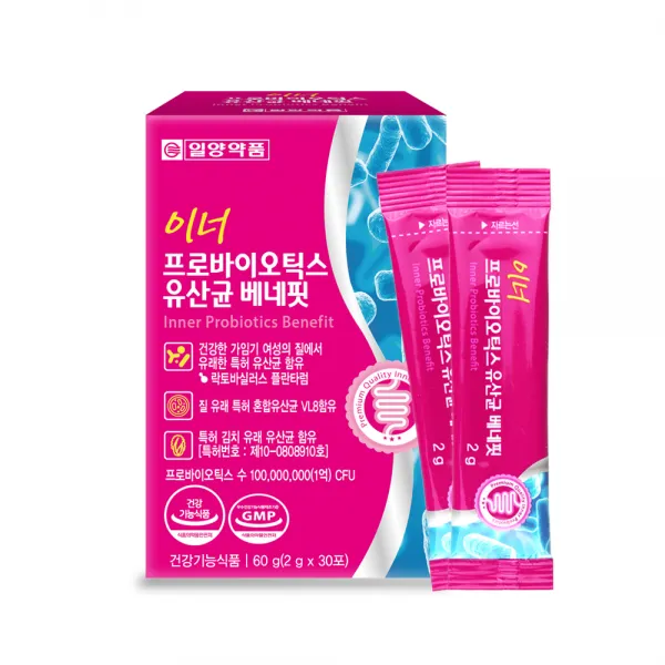 일양약품 이너 프로바이오틱스 유산균 베네핏 30p, 60g, 1개