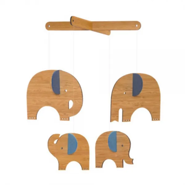 쁘띠꼴라쥬] 디럭스대나무모빌, Blue Elephant