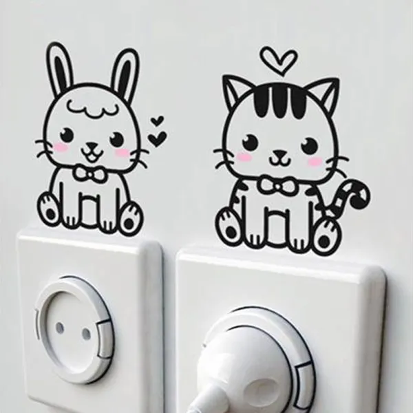 단비디자인 스위치스티커6종set Lu S21 시트지 블랙