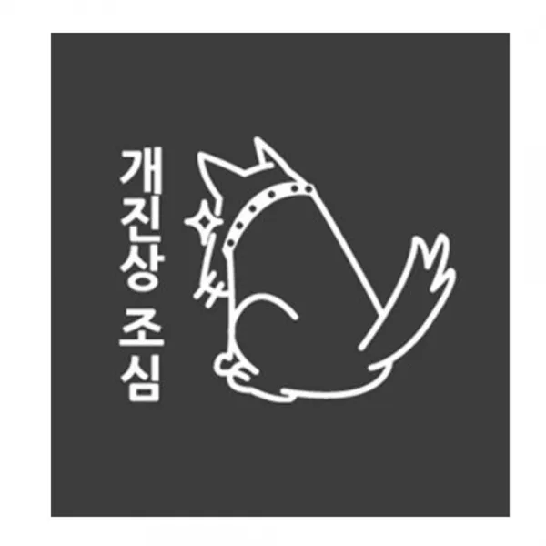 디자인수풀 자동차스티커 개진상 Sp G547 화이트