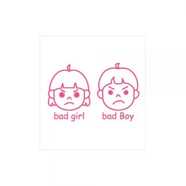 디자인수풀 캐릭터스티커 클래스 개구쟁이 핫핑크
