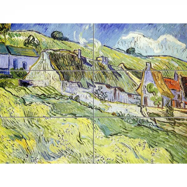 빈센트 반 고흐 Thatched-Cottages-1890 Scenery-469, 6장