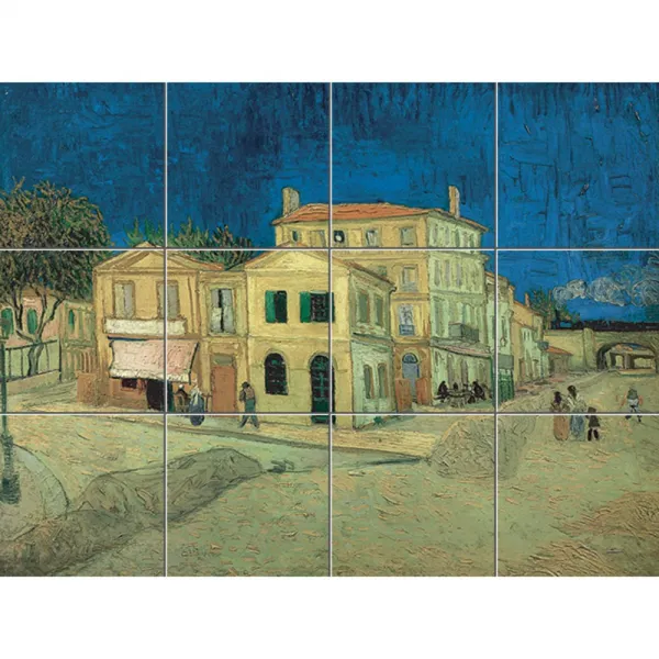 Scenery-095 빈센트 반 고흐 White House at Night-1890 30 x 30 cm 12장, 혼합 색상, 1세트