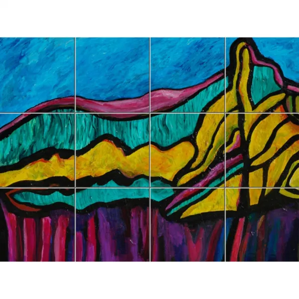 Abstract-067 층층 색색의 물결들 30 x 30 cm 12장, 혼합 색상, 1세트