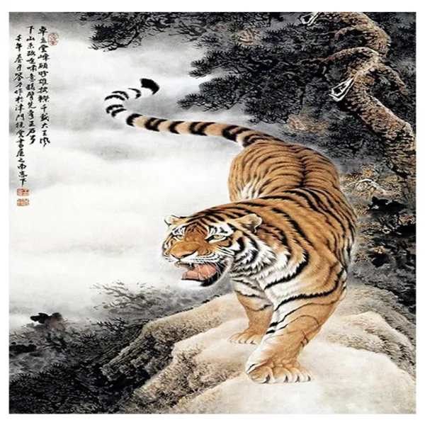 케이엠엘리보석십자수 5D 용맹도1 50x85cm, 1개