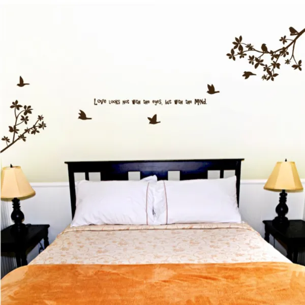 홈코디 사랑은바람결을 타고 포인트 스티커, 다크브라운