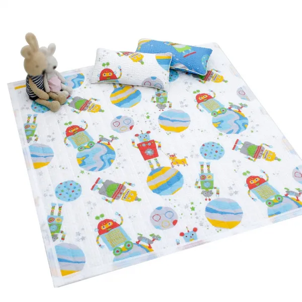 보몽드 우주여행 순면리플 아동패드, 화이트