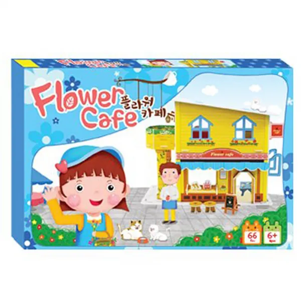 뜯어만드는세상 플라워카페 입체퍼즐 만6세이상
