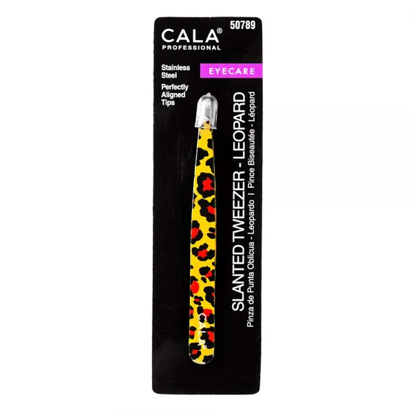 CALA 스텐 슬랜트 족집게, 표범무늬, 1개