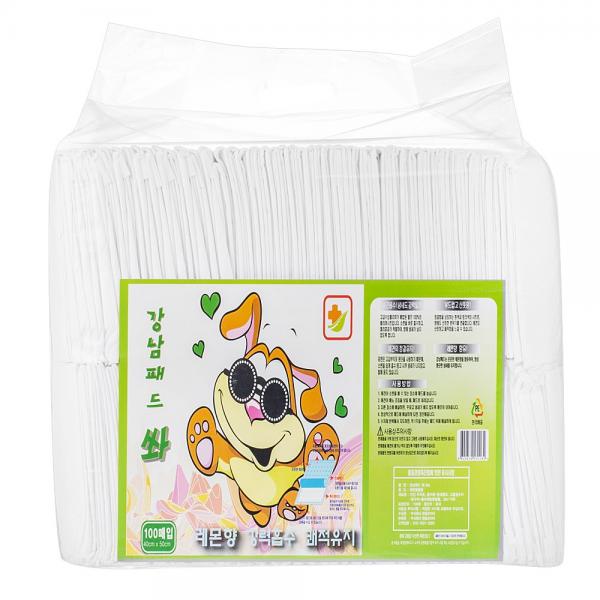강남패드 쏴 반려견용 배변패드 레몬향 100매, 1개