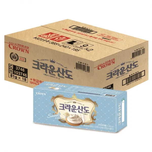 크라운 산도 스윗밀크, 81g, 18개입
