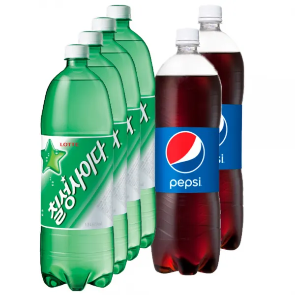 칠성사이다 + 펩시콜라, 1.5L, 6개