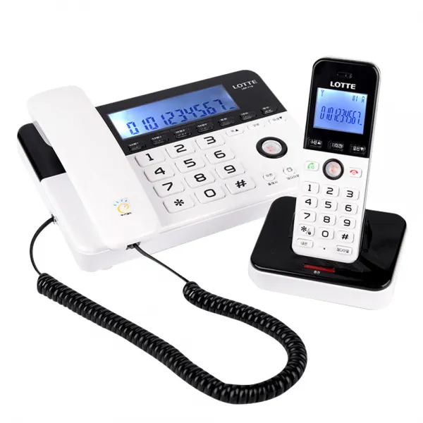 롯데전자 디지털 유무선 전화기 화이트, LSP-712