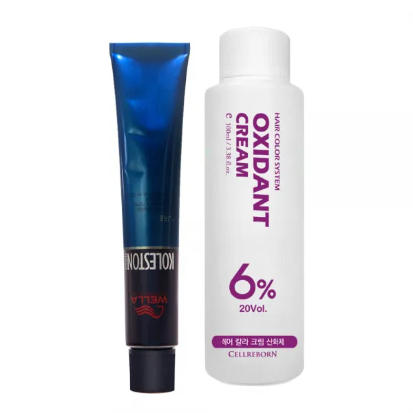 웰라 뉴콜레스톤 퍼펙트 퓨어컬러 염색제 80g + 산화제 100ml, 블루실버 12/88, 6세트