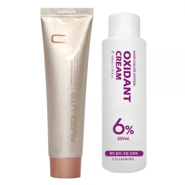 에비뉴쉬에뜨 앱솔루트 컬러링 크림 염색제 120g + 산화제 100ml, 8G 황금빛금발, 1세트