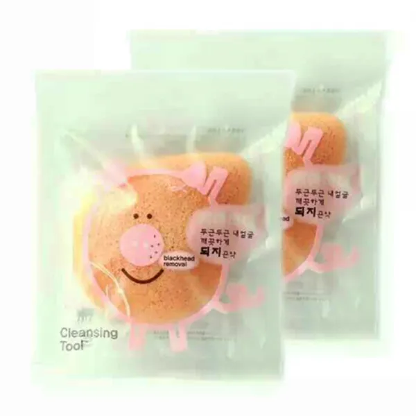 엄마바바 깨끗하게 되지곤약 목욕스펀지, 물방울황토, 2개입