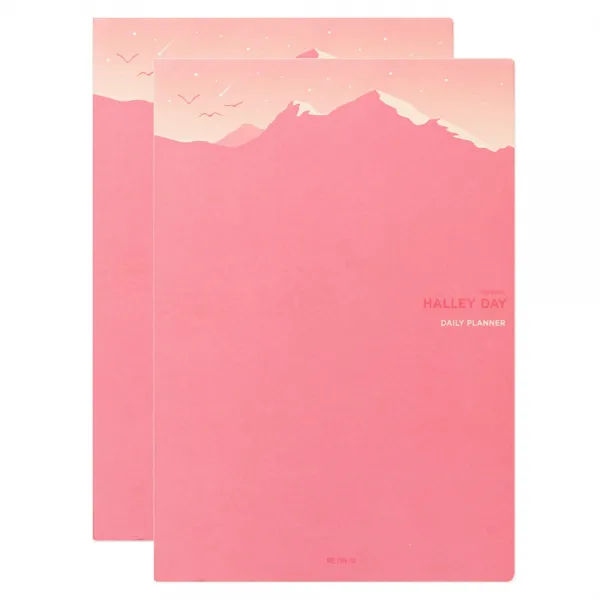 비온뒤 HALLEY DAY 데일리 그리드 한달용 플래너 2p, 코랄 마운틴