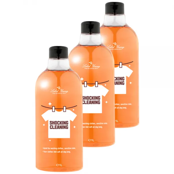 라벨영 쇼킹클리닝 촉매세제, 1L, 3개입