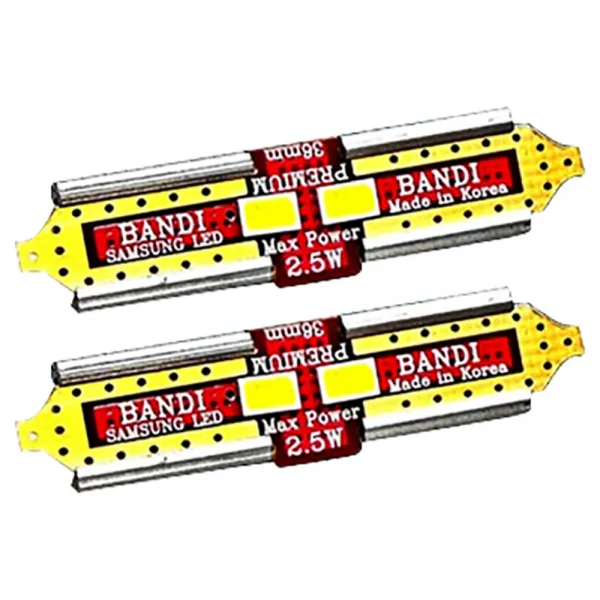 반디 36mm 차량용 Led 실내등 혼합 색상 2개입