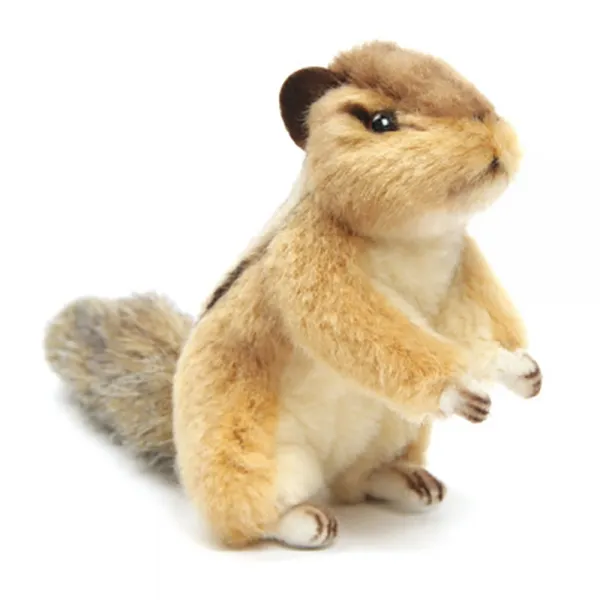 한사토이 동물인형 4832 다람쥐3 Chipmunk siberian sitting, 12cm, 갈색