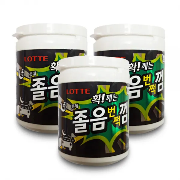 롯데 졸음번쩍 껌 용기, 87g, 3개입