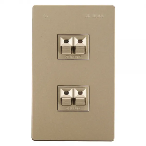 진흥전기 V시리즈 브라운 스피커잭 2구, 1개