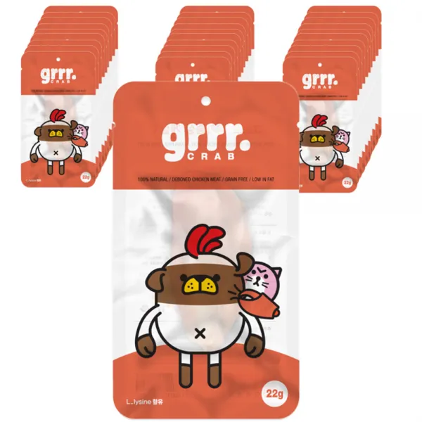 그르르 반려동물용 닭가슴살 22g, 게살맛, 30개입