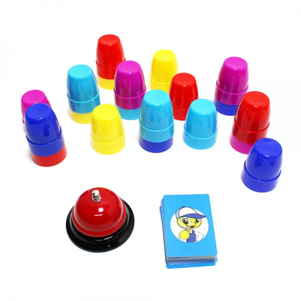 캐스비 딩딩링 스피드 컵쌓기 보드게임 혼합 색상