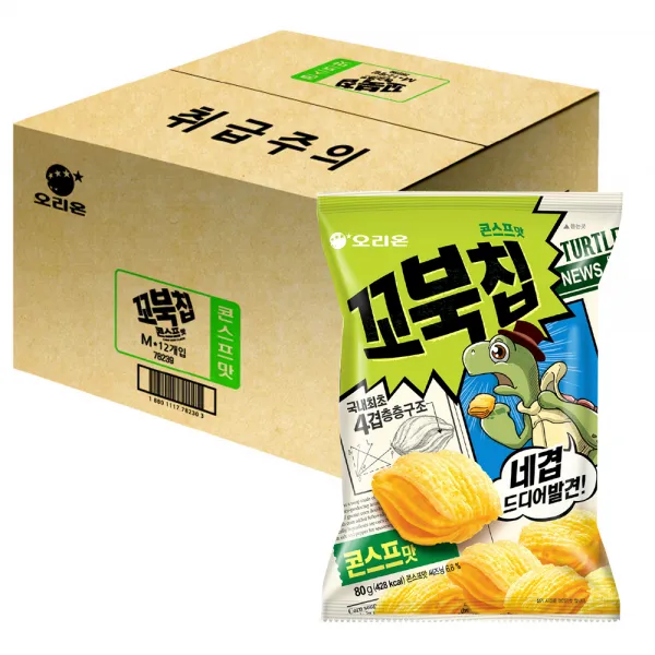오리온 꼬북칩 콘스프맛 80g 12개